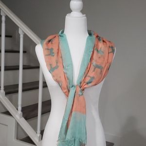 Lightweight Soft Rose Gold Pink  Cotton Scarf